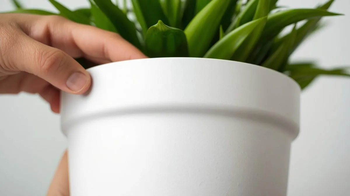 White 8-inch Plastic Pot: The Must-Have for Chic Minimalist Condo Decor