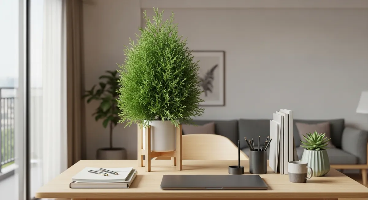 สนแผง (Oriental Thuja) ตกแต่งคอนโดสไตล์มินิมอล: เปลี่ยนมุมอับให้เป็นพื้นที่สีเขียวแบบไม่ต้องเหนื่อยดูแล