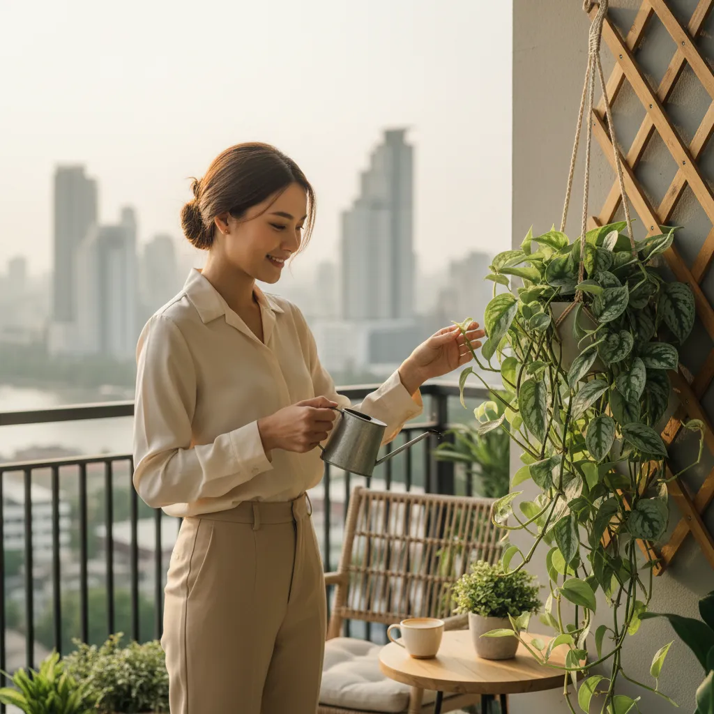 พลูนางฟ้า (Silver Satin Pothos) ไอเทมลับแต่งคอนโดมินิมอล เลี้ยงง่ายแม้แสงน้อย