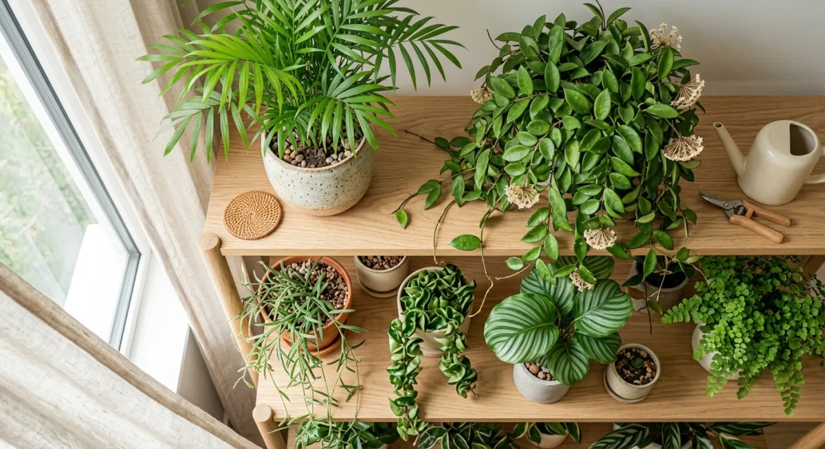 Pet-Friendly Condo Jungle: Styling Hoya and Bamboo Palm on Japandi Mezzanines for Pet Safety and Space Saving