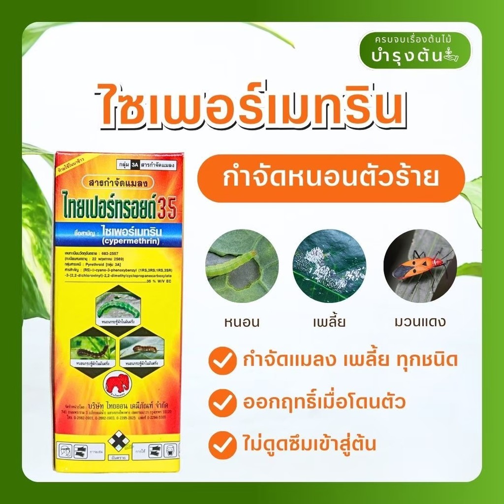 ไซเปอร์เมทริน  - ไทยเปอร์ทอย35 – ช้างแดง – สารกำจัดแมลงศัตรูพืช